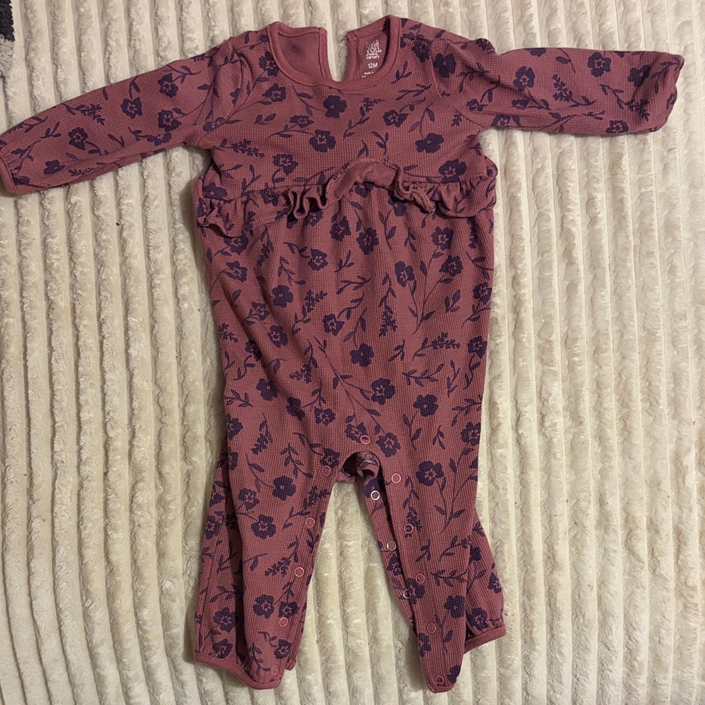 Carter's Purple Floral Bodysuit